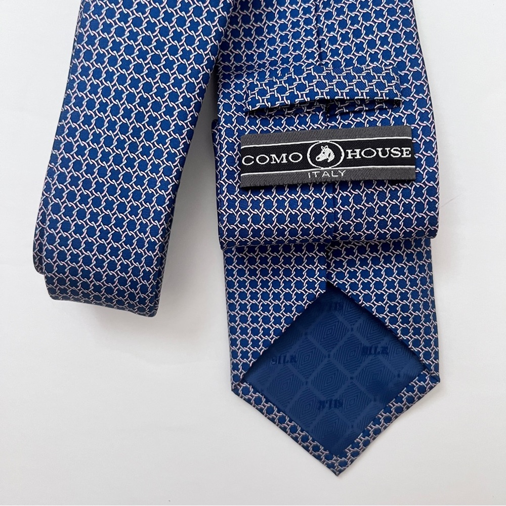 Como House Italy Men’s Blue Silk Tie